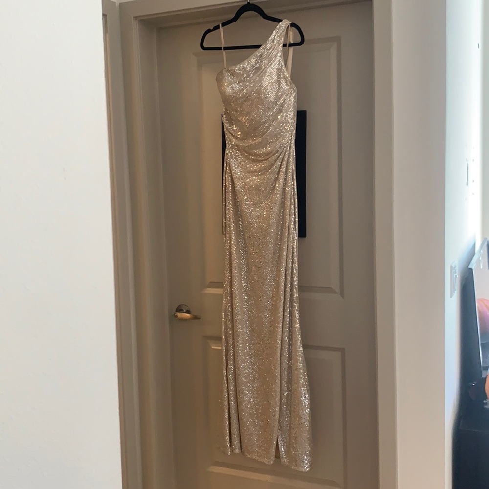 Neiman Marcus sequined dress. Size 4. Side slit. Amazing quality. - Picture 1 of 9